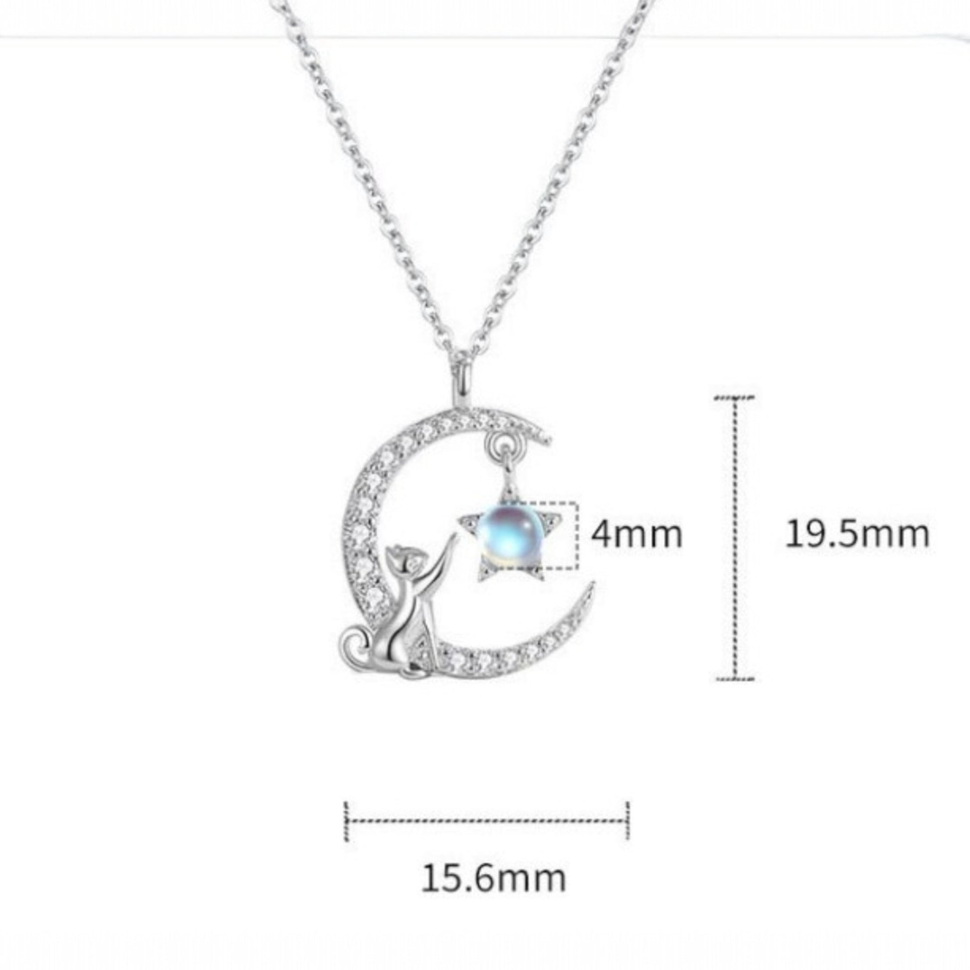 Luna Mia – Silberne Katzenmond-Kette - STILEDEL