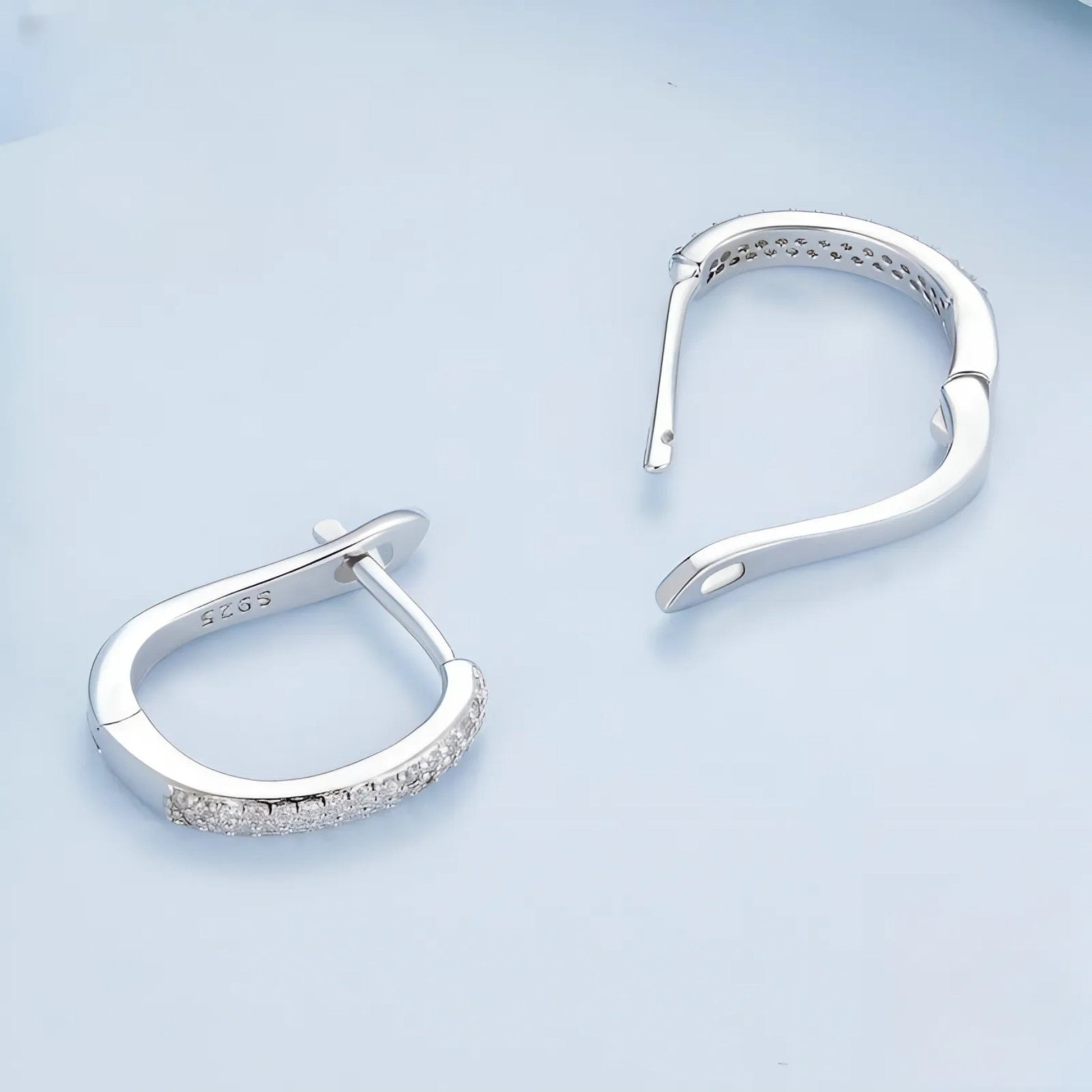 Silberohrringe – 925er Sterling mit funkelnden Kristallen - STILEDEL