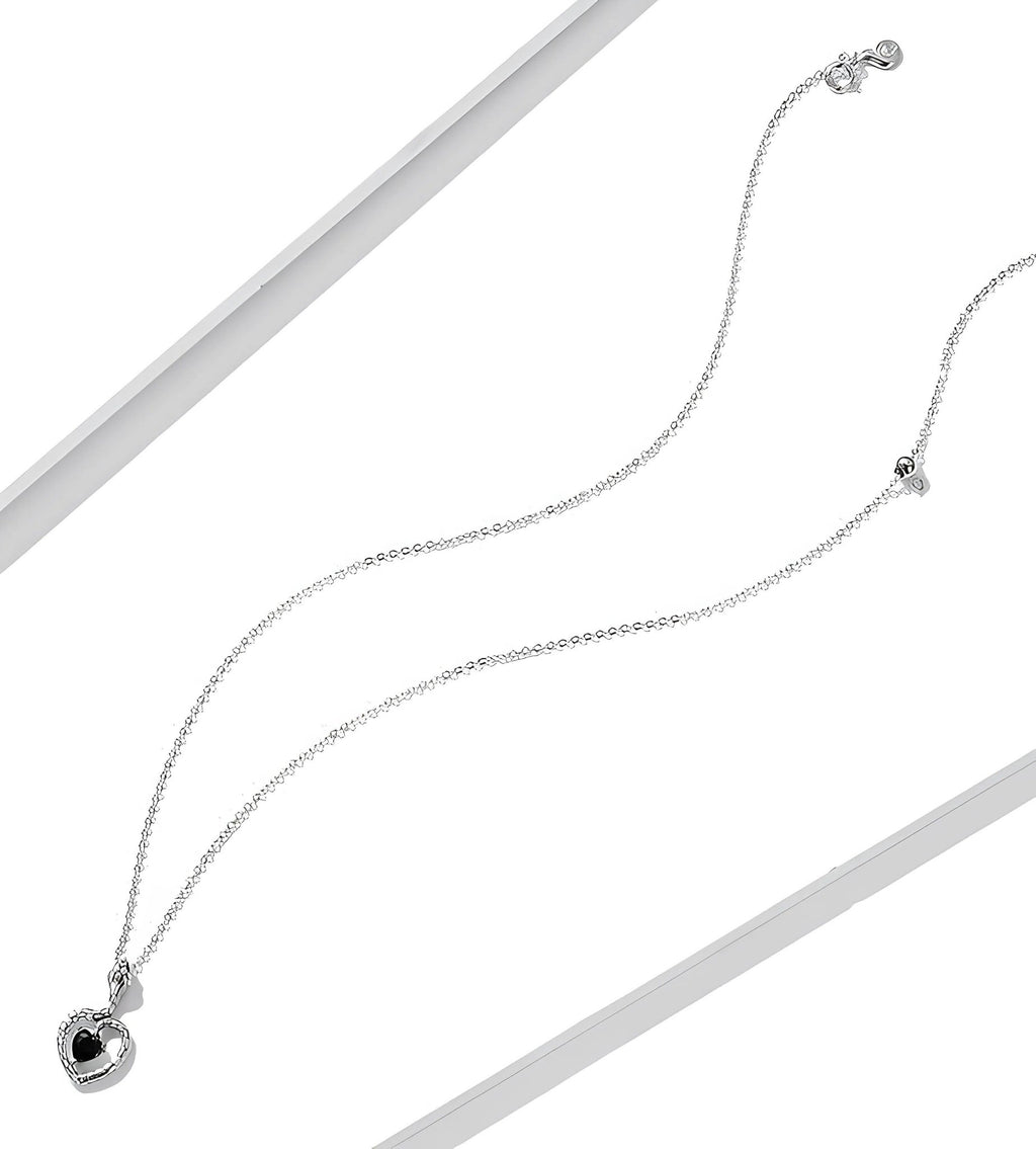 Silberkette mit Herz und Schlange 925er Silber-Halskette - STILEDEL