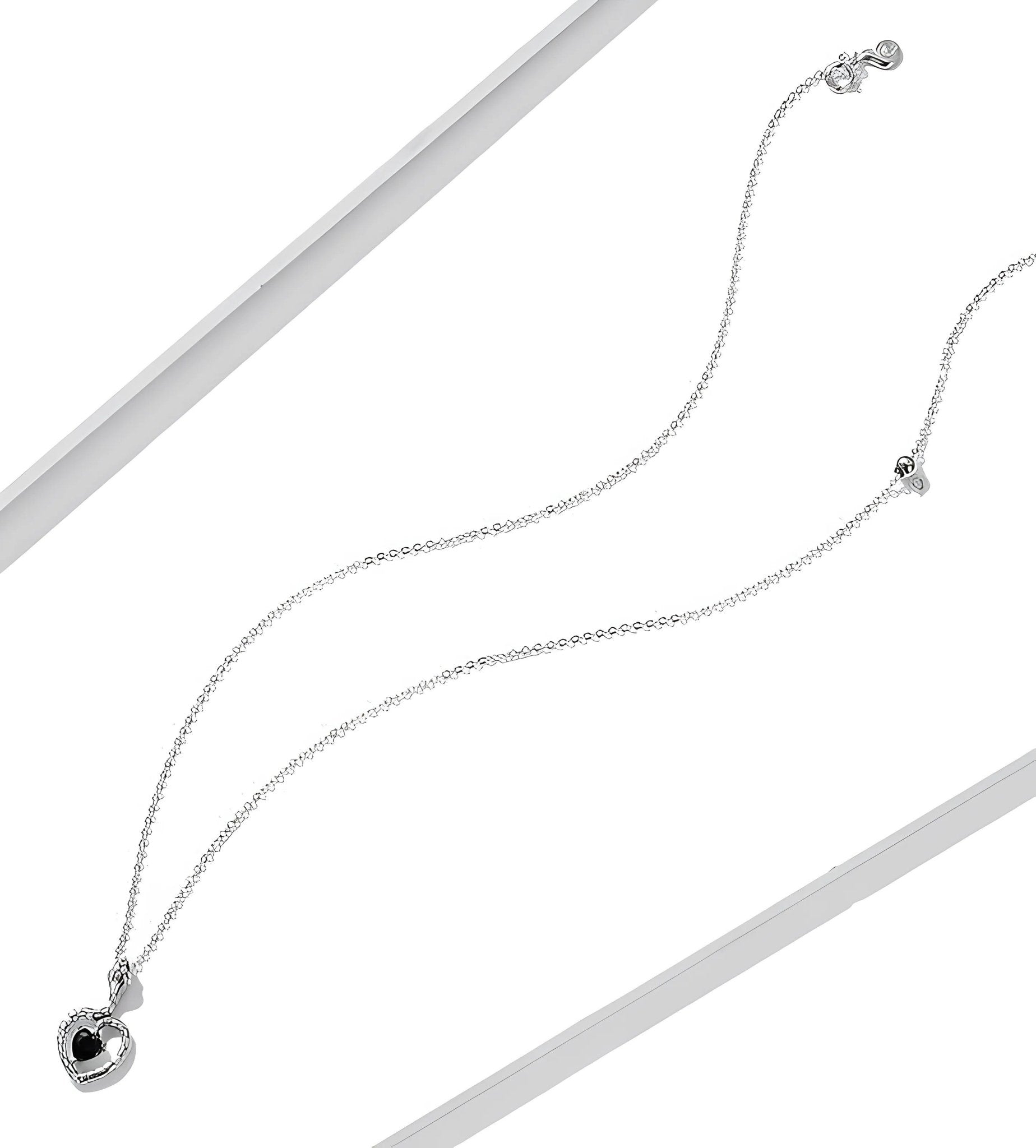 Silberkette mit Herz und Schlange 925er Silber-Halskette - STILEDEL