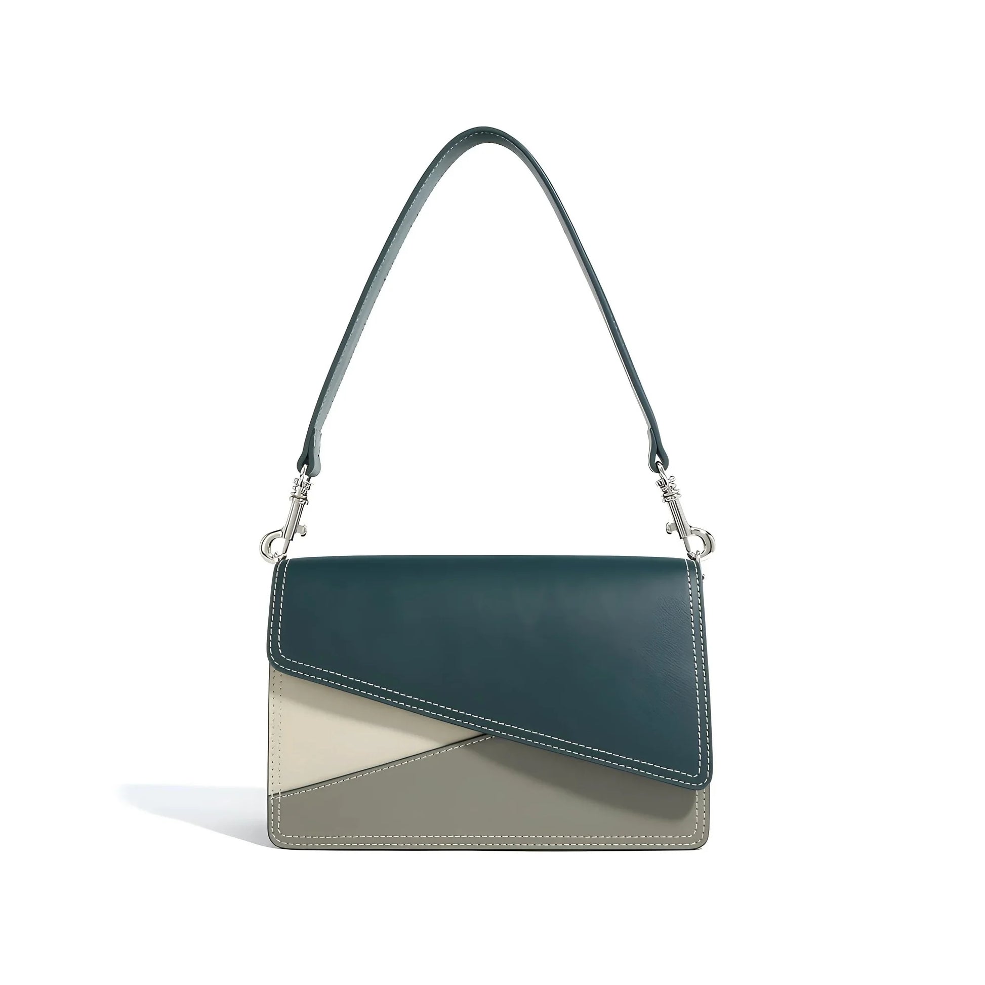 Minimalistische Eleganz – Kleine quadratische Tasche mit Farbkontrast - STILEDEL