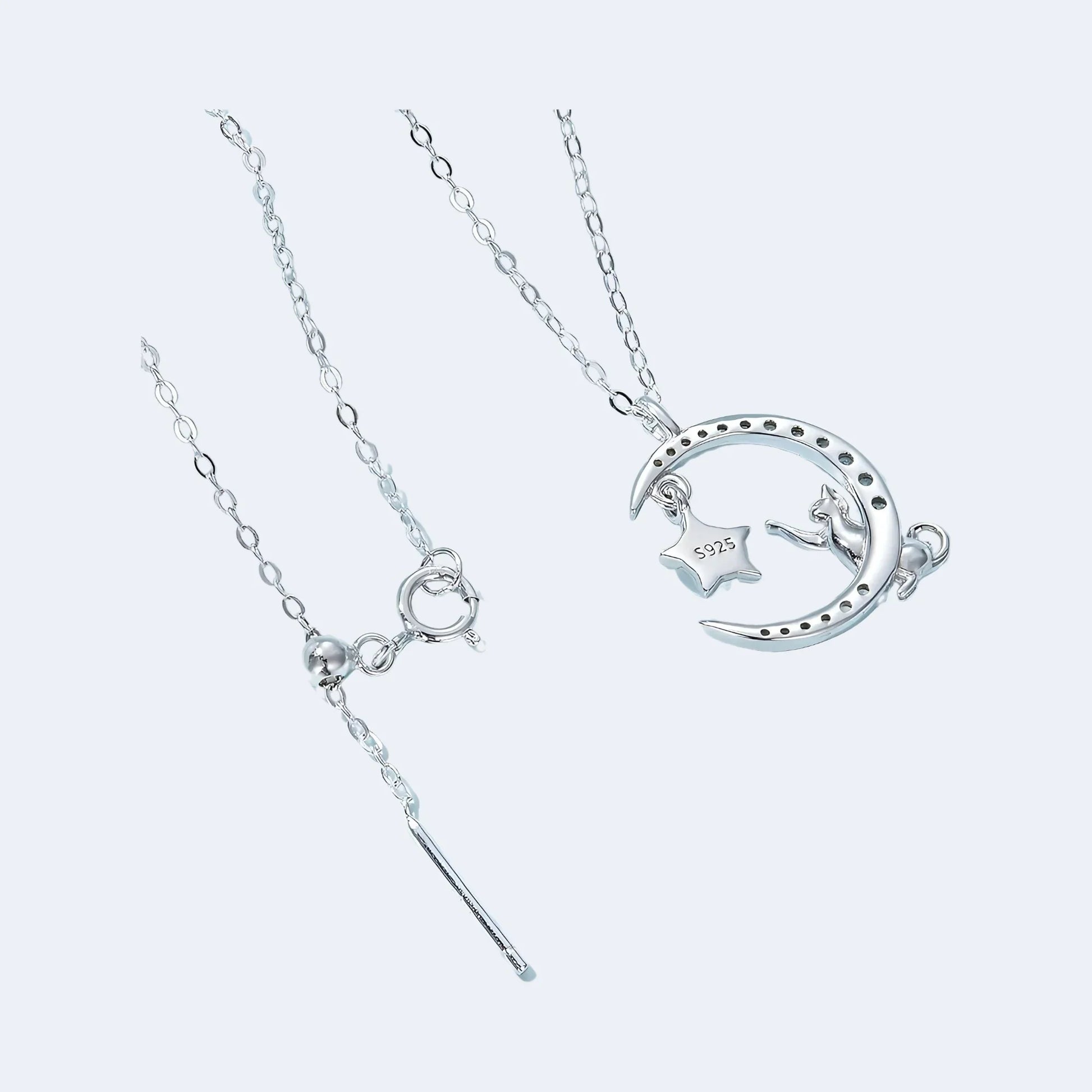 Luna Mia – Silberne Katzenmond-Kette - STILEDEL