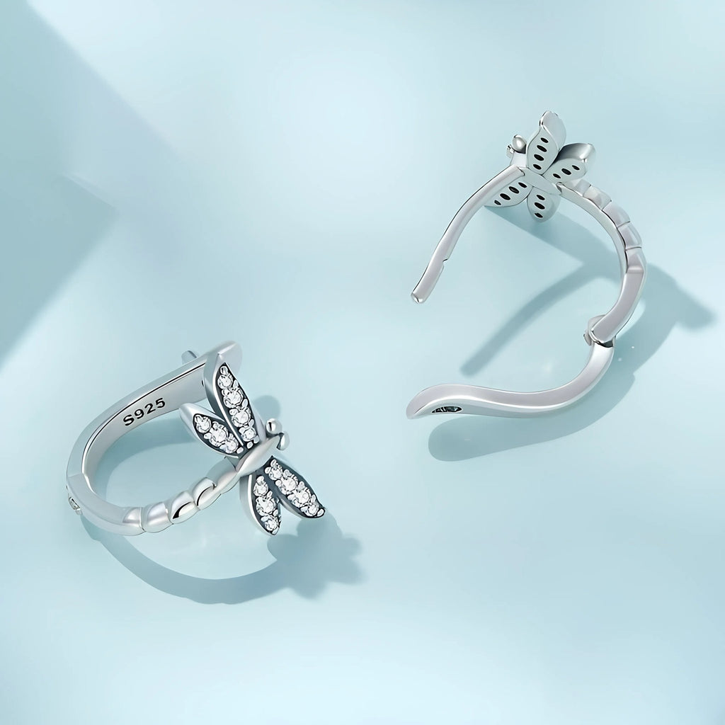 Libellen-Ohrringe – 925er Silber Naturinspiriertes Design für Damen - STILEDEL