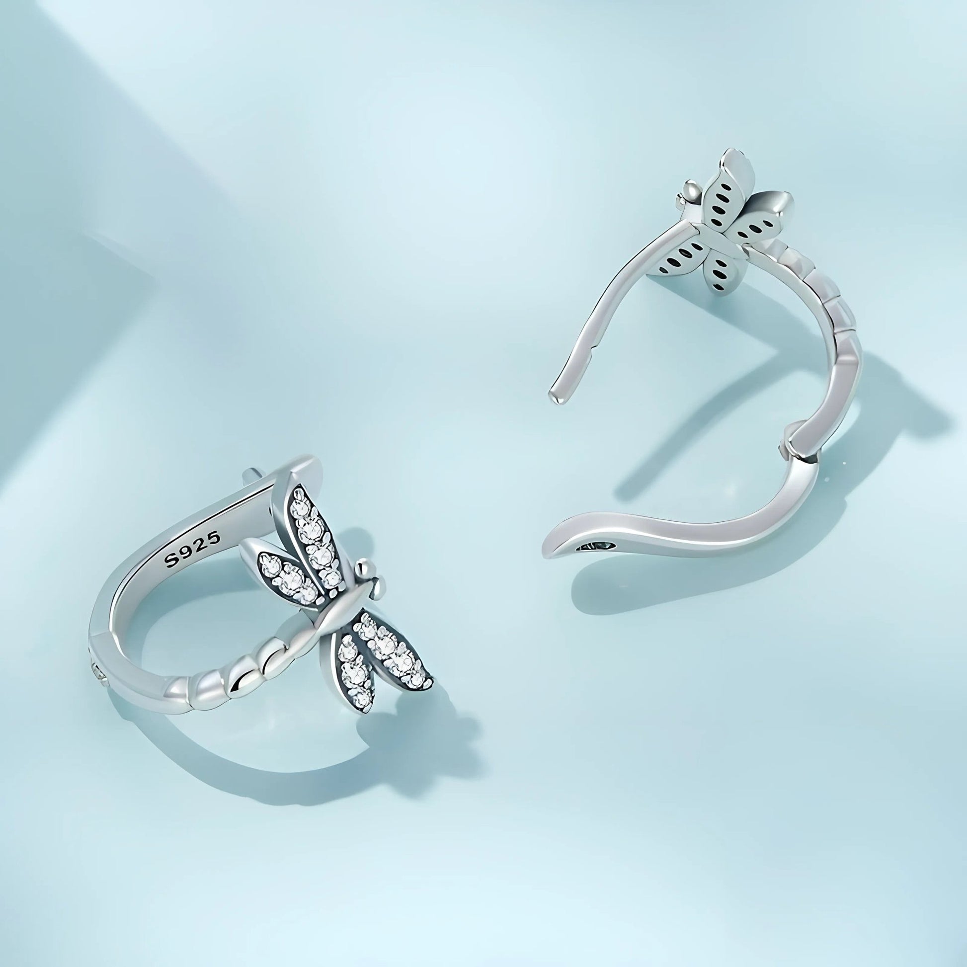 Libellen-Ohrringe – 925er Silber Naturinspiriertes Design für Damen - STILEDEL