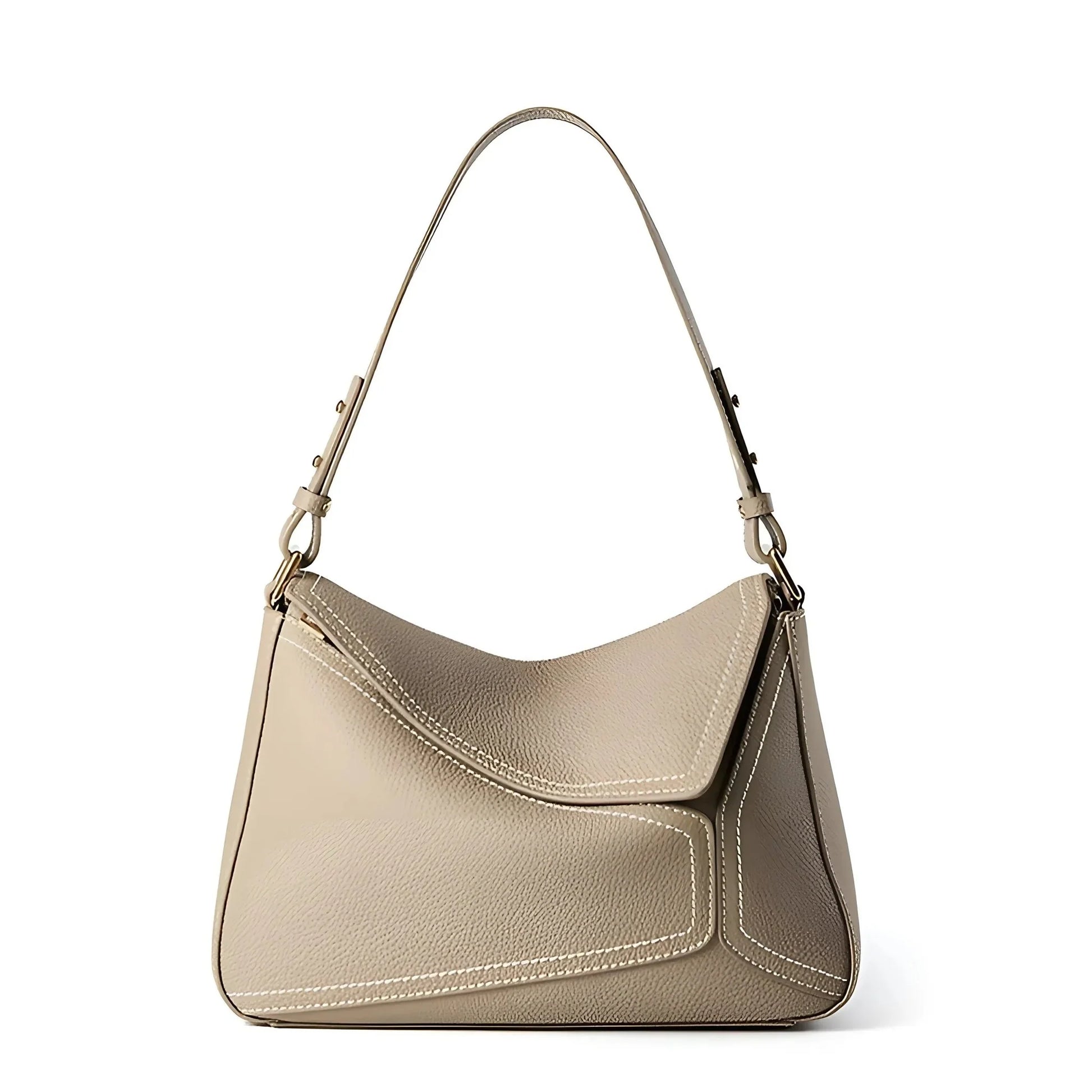 Echtleder Geometrische Unterarmtasche Schultertasche - STILEDEL
