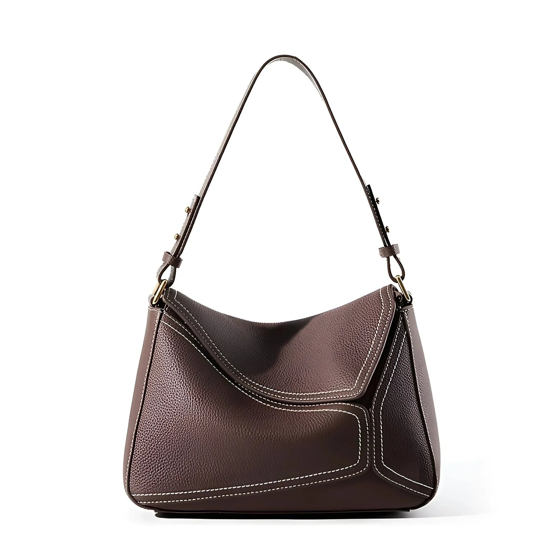 Echtleder Geometrische Unterarmtasche Schultertasche - STILEDEL