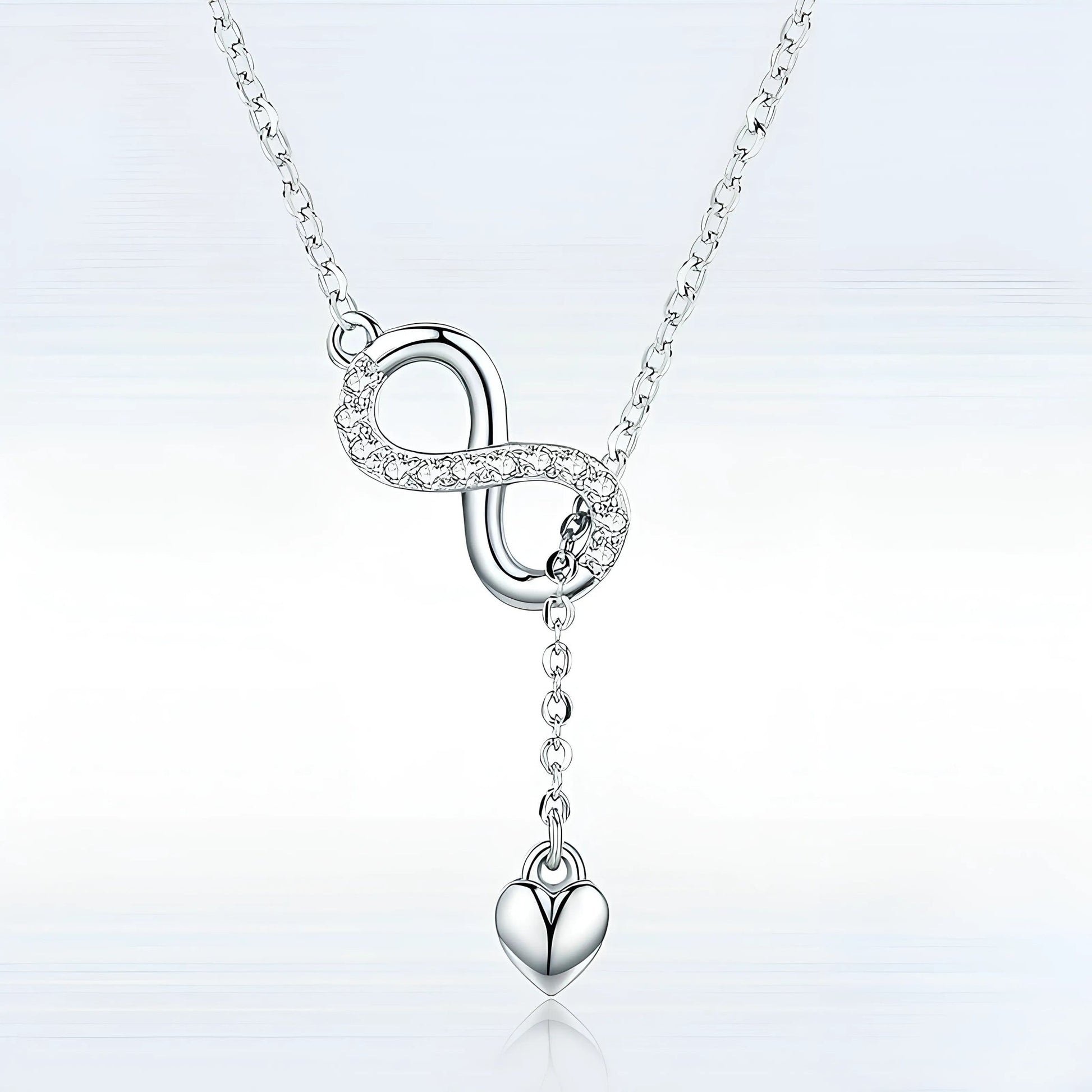 925 Sterling Silber Infinity Forever Love Halskette - STILEDEL