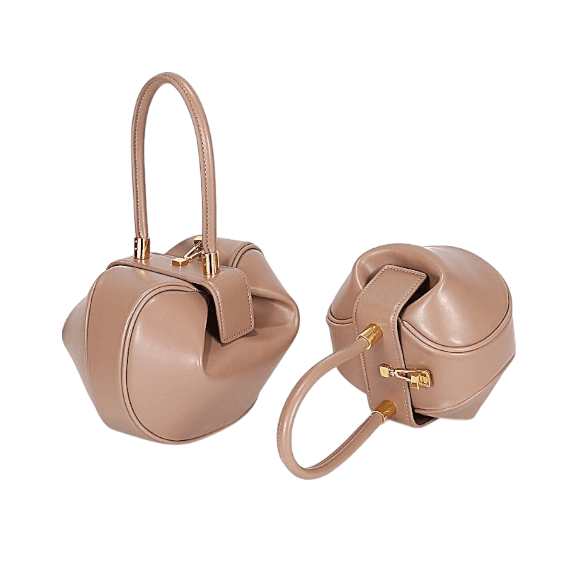 STILEDEL Klassisch und stilvoll – runde Handtasche aus Leder - STILEDEL