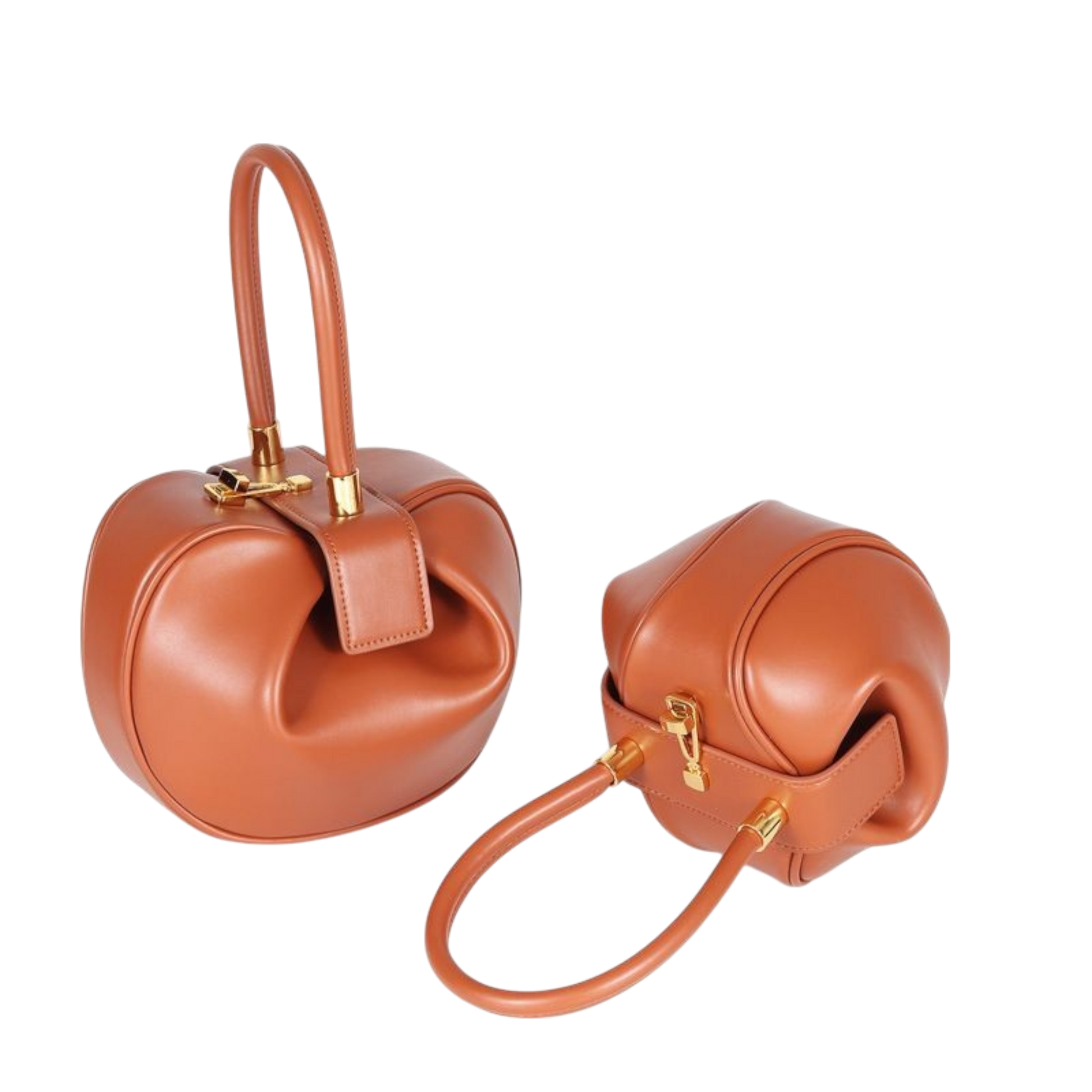STILEDEL Klassisch und stilvoll – runde Handtasche aus Leder - STILEDEL