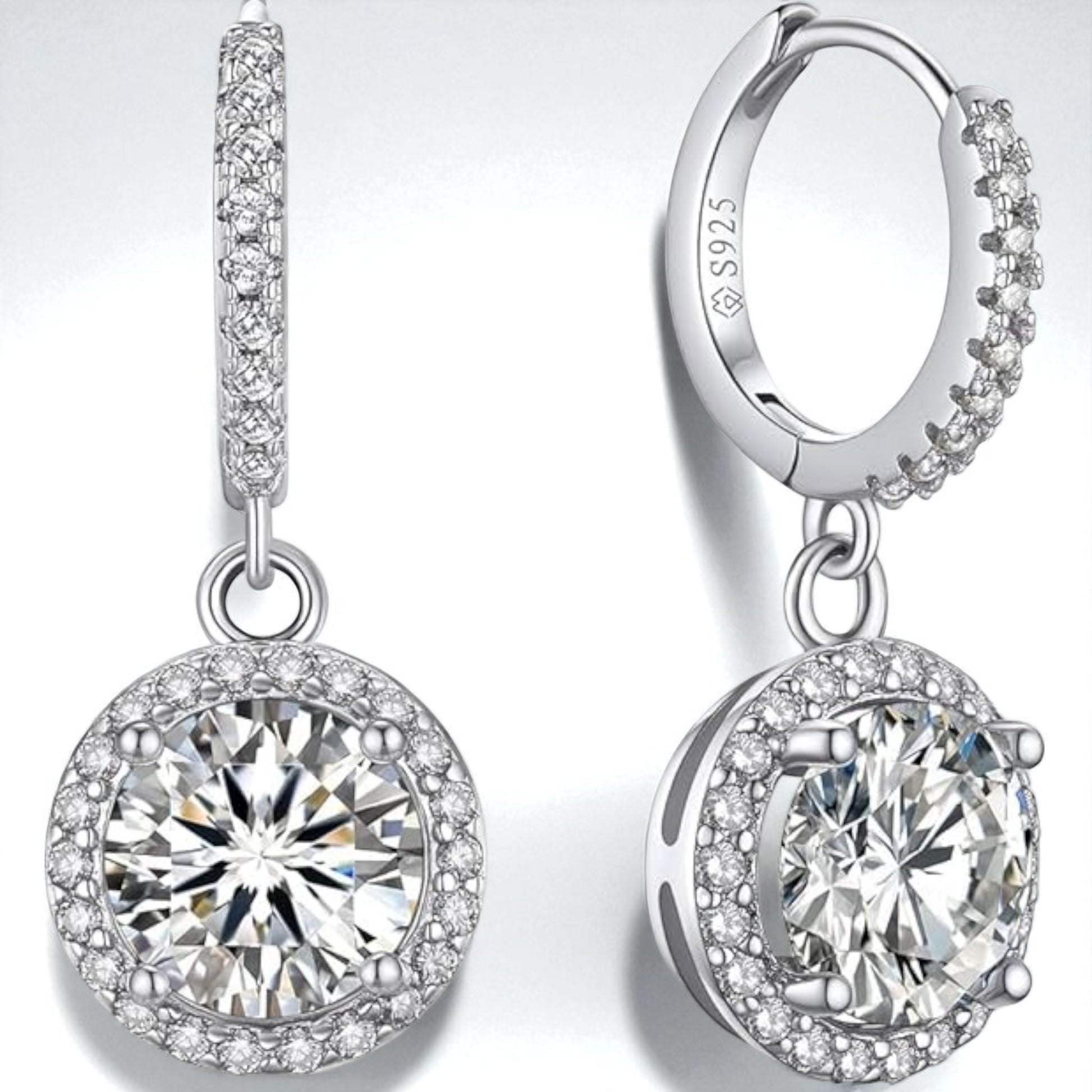 Ohrringe– 2 Karat funkelnde Eleganz in 925er Silber - STILEDEL